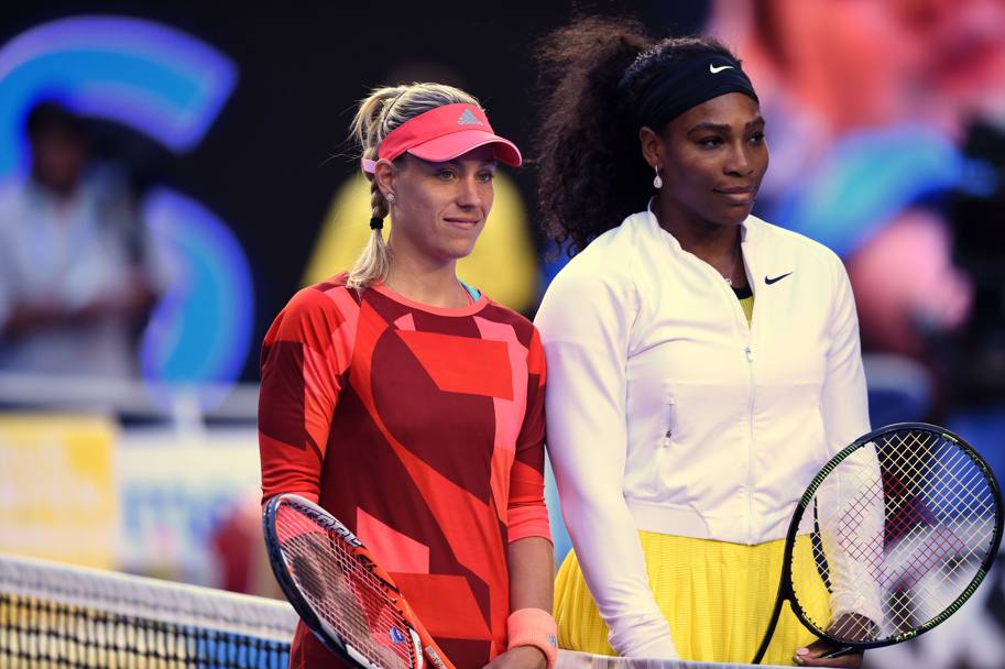Tutto pronto per la finale del torneo femminile all’Australian Open di Melbourne: ad affrontarsi sono Serena Williams e la tedesca Angelique Kerber (Afp)
